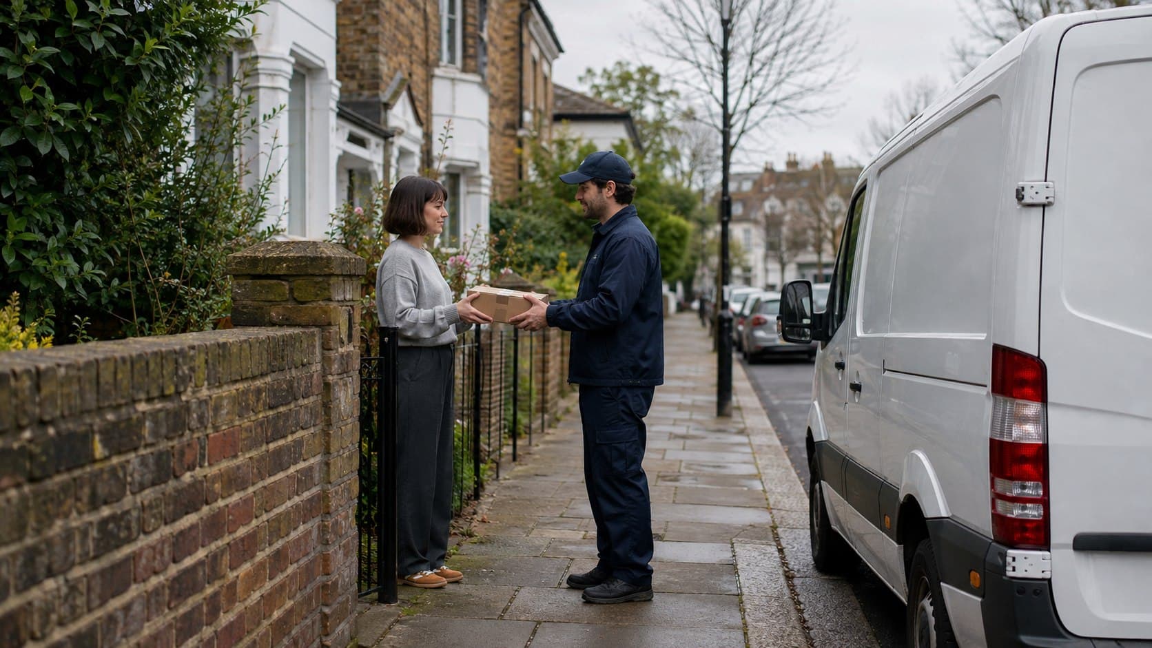 Unbranded courier vehicle prepared for a direct delivery from Harold Park after collection from a household, care setting, home business or nearby office.