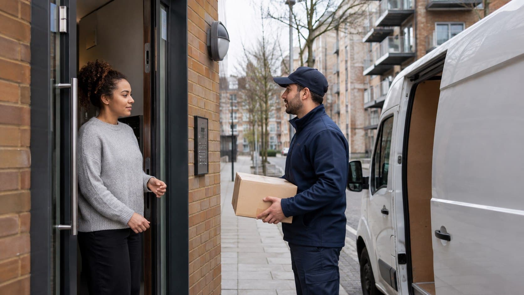 Unbranded courier vehicle prepared for a direct delivery from Seven Kings after collection from a solicitor, shop, service company or residential block.